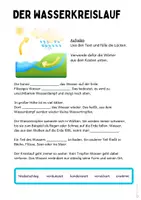 Vorschau - Arbeitsblätter - Wasserkreislauf im Glas Experiment Sachunterricht - Seite 1