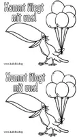 Vorschau - Arbeitsblätter - KAI UND KIKI Ausmalbilder "fliegt mit uns" - Seite 1