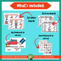 Vista previa - Juegos / Gamificación - School Objects/Back to School Bundle | ESL activities printable | K - grade 4 - página 3