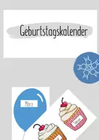 Vorschau - Anderer Materialtyp - Geburtstagskalender - Deckblatt