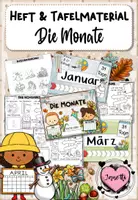 Vorschau - Arbeitsblätter - Kalender: Die Monate - Miniheft & Tafelmaterial (Kl. 1/2) - Deckblatt