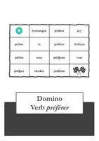 Vorschau - Spiele - Domino – Verb préférer im Präsens - Deckblatt