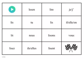 Vorschau - Spiele - Domino – Verb lire im Präsens - Seite 1