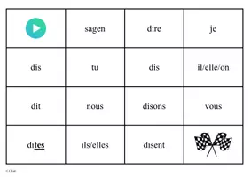 Vorschau - Spiele - Domino – Verb dire im Präsens - Seite 1