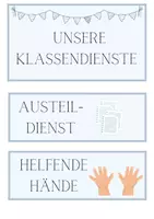 Vorschau - Bildkarten - Klassendienste - Dekoration im Klassenraum - Seite 1