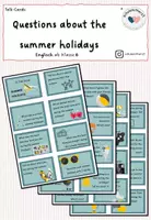 Vorschau - Spiele - Talk-Cards (topic: summer holidays) - Deckblatt