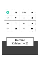 Vorschau - Spiele - Domino - Zahlen 1 - 20 - Deckblatt
