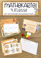 Vorschau - Anderer Materialtyp - Mathekartei 4. Klasse (für selbständige Übungsmöglichkeiten) - Deckblatt