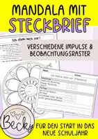 Vorschau - Arbeitsblätter - Steckbrief zum Schulanfang (Mandala) - Deckblatt