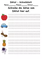Vorschau - Test - GRATIS - Diktat Thema Buchstabe A - DaZ/DaF, Deutsch (Klasse 1 bis 4) - Seite 2