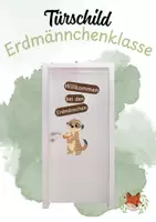 Vorschau - Mal- und Bastelvorlagen - Türschild Erdmännchenklasse - Deckblatt