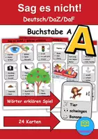 Vorschau - Arbeitsblätter - Sag es nicht Buchstabe A - DaZ/DaF, Deutsch (Spiel) - Deckblatt