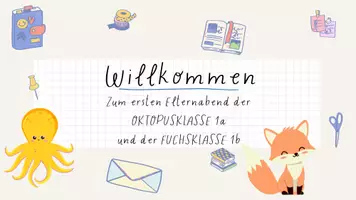 Vorschau - Präsentationen/Tafelbilder - 1. Elternabend: Präsentation - Deckblatt