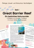 Vorschau - Stundenentwürfe - Sek 1 Great Barrier Reef Ökologie Umwelt Artenschutz Nachhaltigkeit - Deckblatt