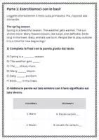 anteprima - Esercizi - Comprendere testi su eventi di primavera individuando parole chiave - Pagina 1