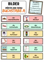 Vorschau - Arbeitsblätter - XXL Paket Vokabelzettel/Bildkarten - Buchstaben A bis Z - Seite 3