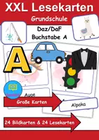 Vorschau - Spiele - XXL Lesekarten & Bildkarten Buchstabe A - DaZ/DaF, Deutsch (Grundschule) - Deckblatt