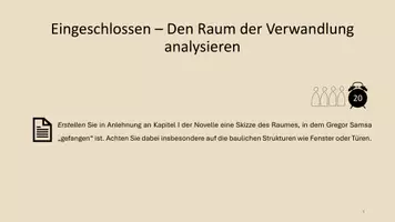 Vorschau - Arbeitsblätter - Raum und Motive in Franz Kafka "Die Verwandlung" - Seite 1