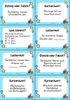 Vorschau - Stationenlernen - Dachdecker MEGABUNDLE Materialpaket - Wissenskartei, Lückentext, Steckbrief, Suchsel, Quizkarten - Seite 3