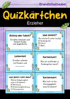 Vorschau - Arbeitsblätter - Erzieher MEGABUNDLE Materialpaket - Wissenskartei, Lückentext, Steckbrief, Suchsel, Quizkarten - Seite 1