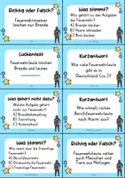 Vorschau - Arbeitsblätter - Feuerwehrmann MEGABUNDLE Materialpaket - Wissenskartei, Lückentext, Steckbrief, Suchsel, Quizkarten - Seite 2