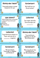 Vorschau - Arbeitsblätter - Feuerwehrmann MEGABUNDLE Materialpaket - Wissenskartei, Lückentext, Steckbrief, Suchsel, Quizkarten - Seite 3