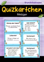Vorschau - Stationenlernen - Metzger MEGABUNDLE Materialpaket- Wissenskartei, Lückentext, Steckbrief, Suchsel, Quizkarten - Seite 1