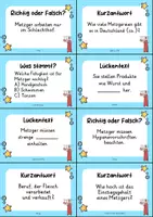 Vorschau - Stationenlernen - Metzger MEGABUNDLE Materialpaket- Wissenskartei, Lückentext, Steckbrief, Suchsel, Quizkarten - Seite 3