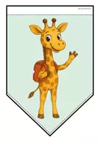 Vorschau - Mal- und Bastelvorlagen - Giraffenklasse - Girlande (Schulstart) - Seite 2