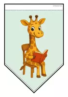 Vorschau - Mal- und Bastelvorlagen - Giraffenklasse - Girlande (Schulstart) - Seite 3