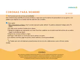 Vista previa - Manualidades / Dibujos para colorear - Corona para nombre - página 2