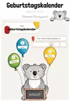 Vorschau - Poster - Classroom-Management: Geburtstagskalender für deine Koalaklasse (Kl.1-4) - Deckblatt