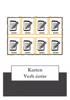 Vorschau - Spiele - Karten - Verb écrire - Deckblatt