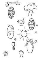 Vorschau - selbst erstellte Cliparts/Grafiken - Sketchnotes Pascua-Ostern- Motiven zum gestalten - Seite 2
