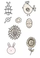 Vorschau - selbst erstellte Cliparts/Grafiken - Sketchnotes Pascua-Ostern- Motiven zum gestalten - Seite 3