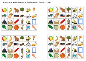 Vorschau - Mal- und Bastelvorlagen - Vokabelbilder Buchstabe B - Bilder zum ausschneiden (Klasse 1 und 2) - Seite 2