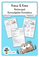 Vorschau - Arbeitsblätter - Mathe Kreuz und Kreis - Kernaufgaben Einmaleins im ZR bis 100 - Deckblatt