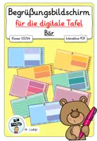 Vorschau - Präsentationen/Tafelbilder - interaktiver Begrüßungsbildschirm (Bär) - für die digitale Tafel - Deckblatt