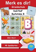 Vorschau - Spiele - Merk es dir Buchstabe B (Bild-Wort) - DaZ/DaF, Deutsch (Klasse 1 bis 4) - Deckblatt