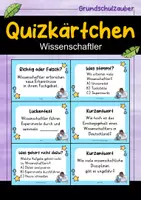 Vorschau - Quiz - Wissenschaftler Quizkarten - 24 Quizkärtchen | Quiz | Berufe - Deckblatt