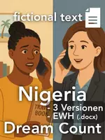Vorschau - Klassenarbeiten - Nigeria Klausur - "Dream Count" inkl. 3 Versionen, EWH & editierbar - Deckblatt
