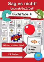 Vorschau - Spiele - Sag es nicht Buchstabe C - DaZ/DaF, Deutsch (Spiel) - Deckblatt
