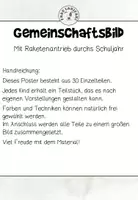 Vorschau - Mal- und Bastelvorlagen - GEMEINSCHAFTSBILD Weltraum 2 Versionen - Seite 1