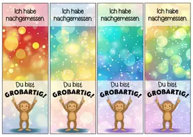 Vorschau - Anderer Materialtyp - Affenklasse Motivationskärtchen für ein Lineal - Seite 2