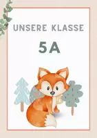 Vorschau - Poster - Klassenschild Fuchs Klasse 5 (Fuchsklasse) - Deckblatt