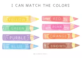 Προεπισκόπηση - Φύλλα εργασίας - Match the colors - Σελίδα 1
