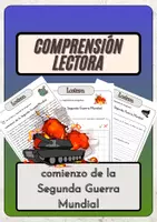 Vista previa - Hojas de trabajo - Comprensión lectora – comienzo de la Segunda Guerra Mundial + soluciones - Portada