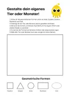 Vorschau - Arbeitsblätter - Gestalte dein eigenes Tier oder Monster! - Seite 1