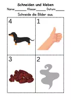 Vorschau - Mal- und Bastelvorlagen - Ausschneiden und kleben Buchstabe D - Wortschatz basteln Feinmotorik (Grundschule) - Seite 3