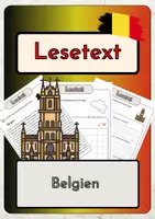 Vorschau - Arbeitsblätter - Leseverständnis - Belgien + Lösungen - Deckblatt